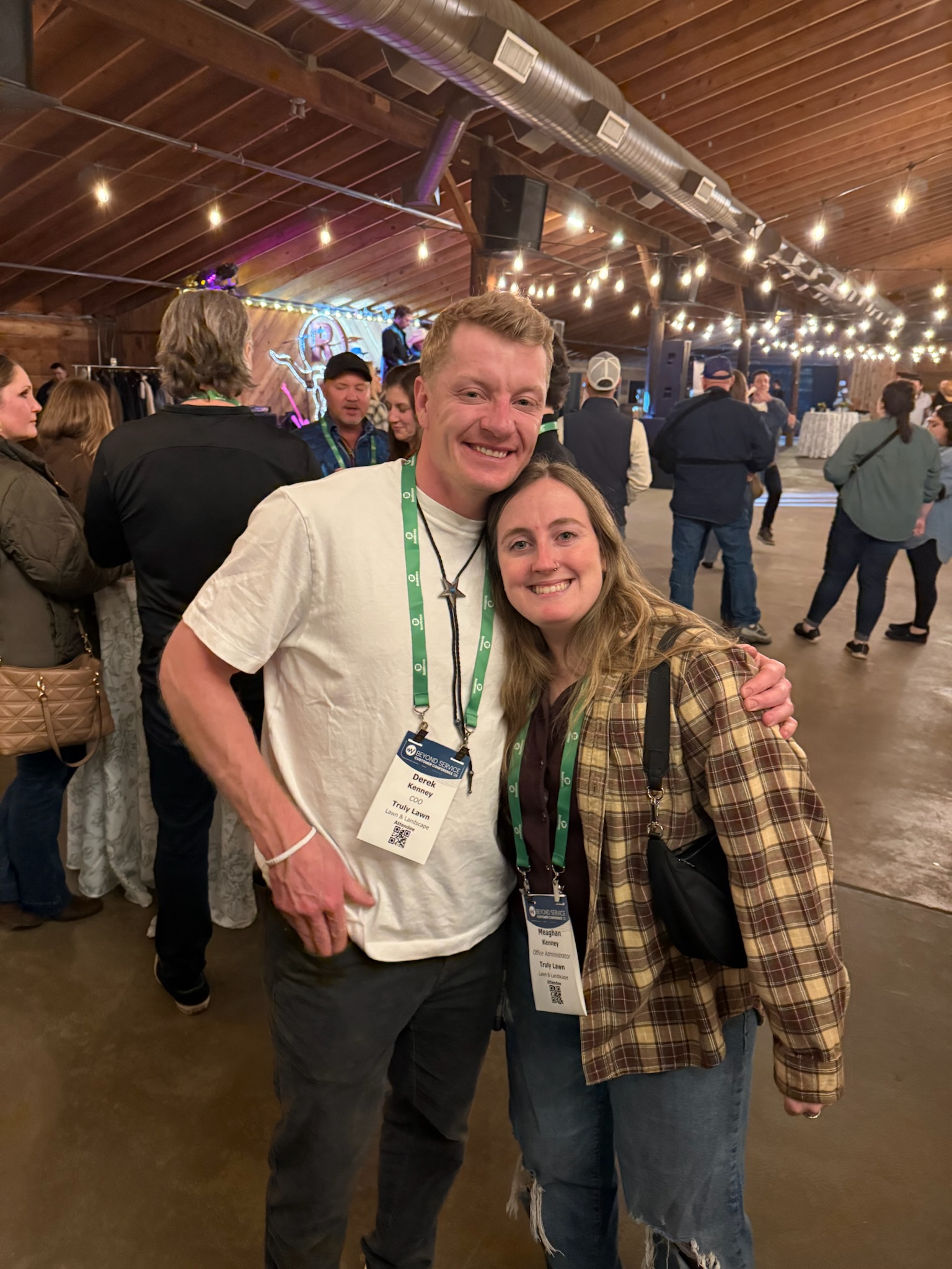 Derek and Meg at a Truly Lawn team outing