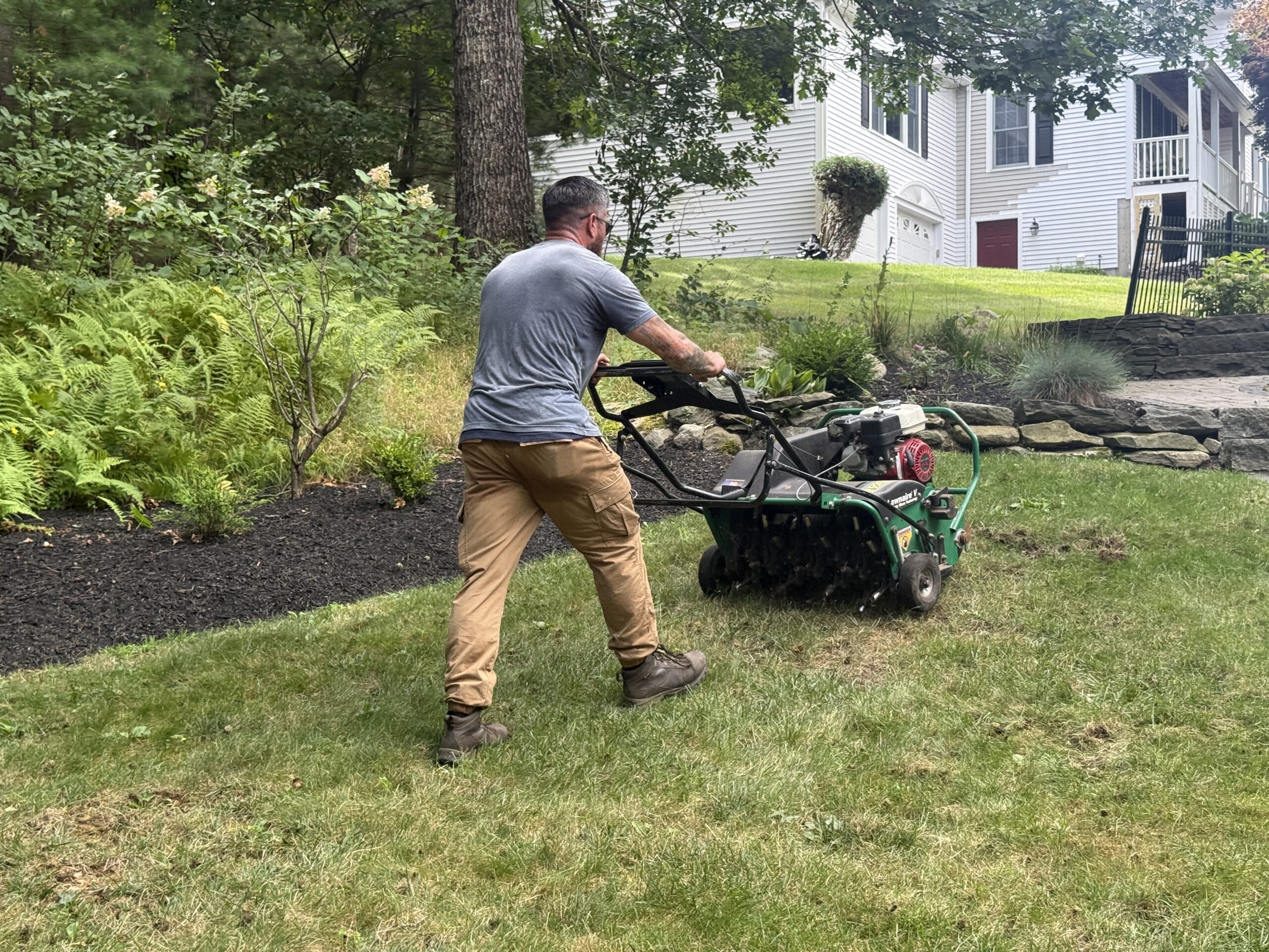 Truly Lawn core aeration service for Massachusetts lawns